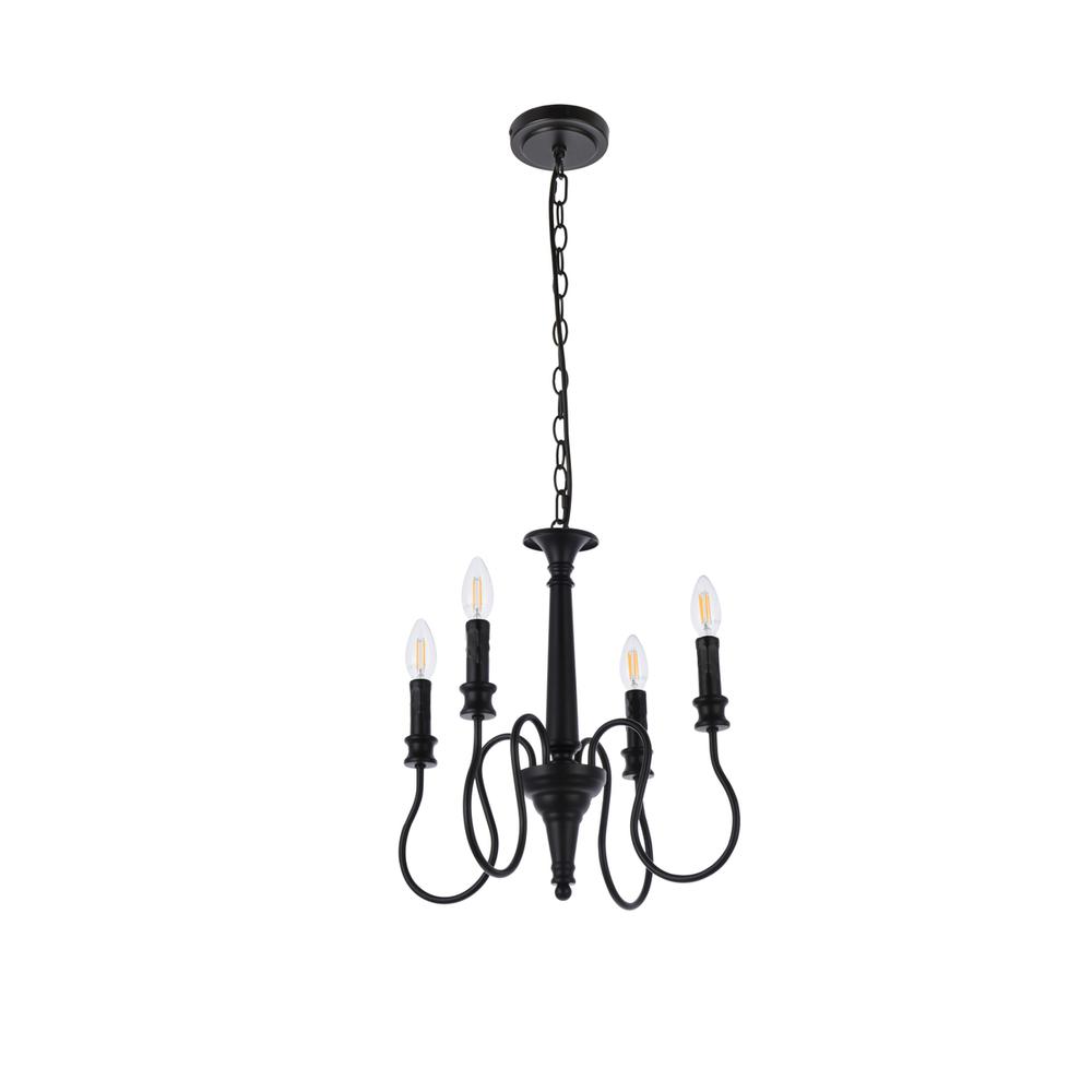 Flynx 4 Lights Pendant In Black. Picture 6