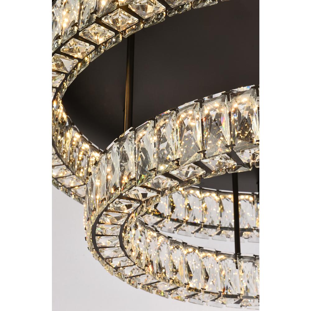Monroe 33 Inch Led Double Flush Mount In Black. Picture 3