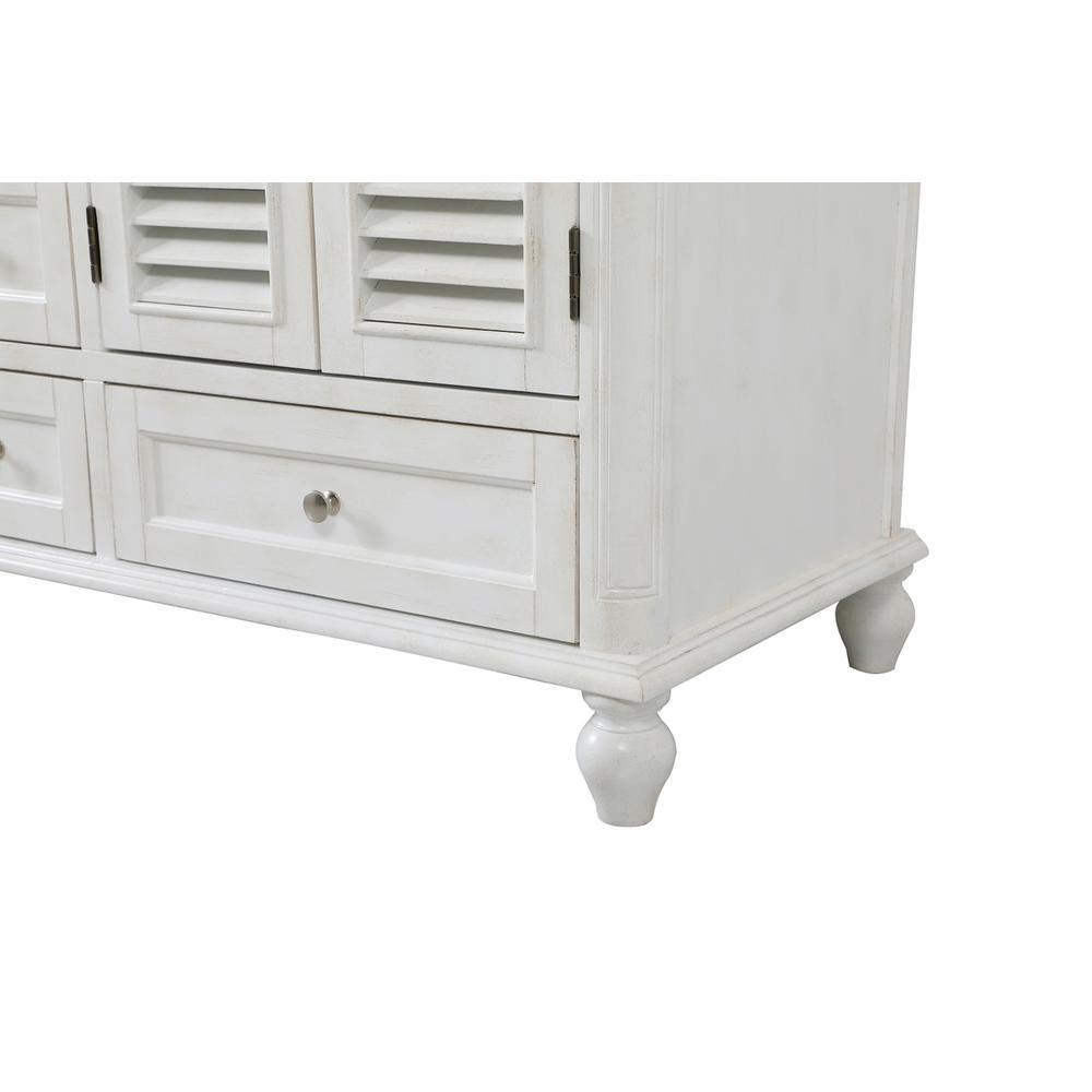 60 Inch Double Bathroom Vanity In Antique White. Picture 12