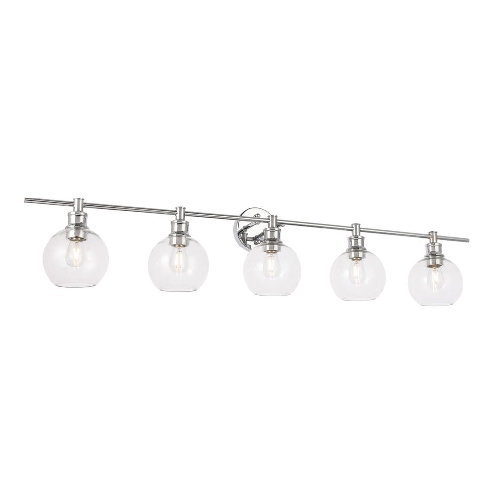 Collier 5 Light Chrome And Clear Glass Wall Sconce. Picture 11