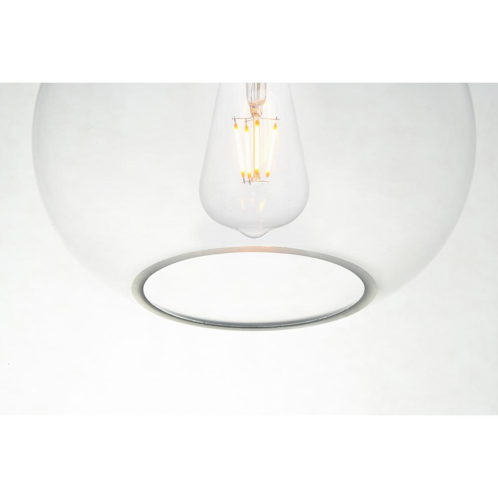 Destry 1 Light Brass Pendant With Clear Glass. Picture 4
