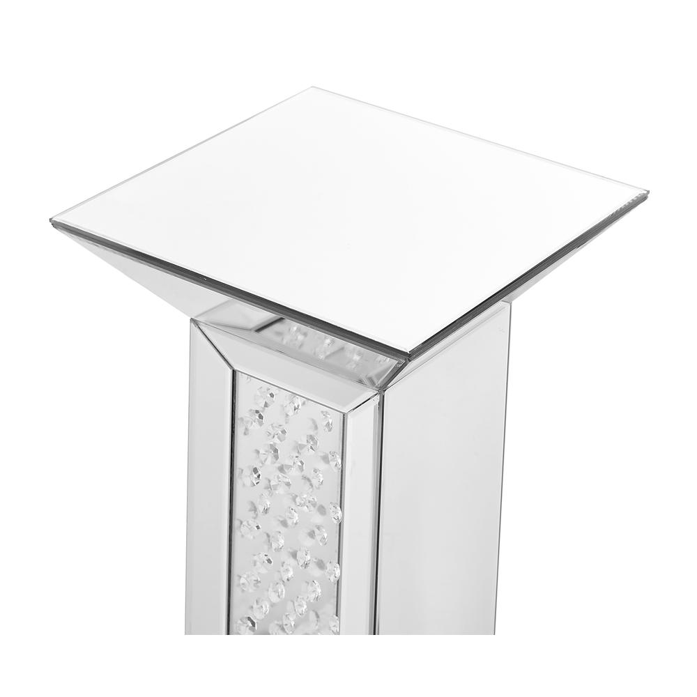 12 Inch Crystal End Table In Clear Mirror Finish. Picture 4