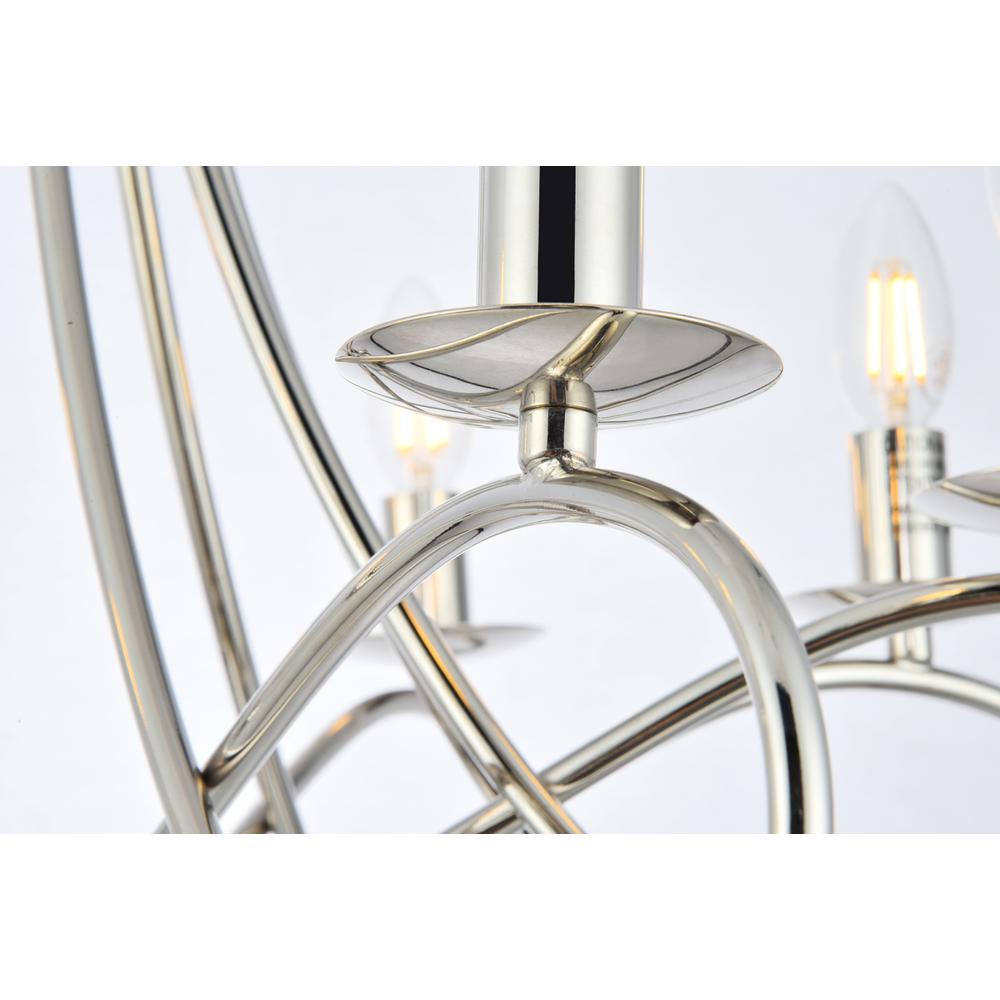 Lyndon 8 Light Polished Nickel Pendant. Picture 3