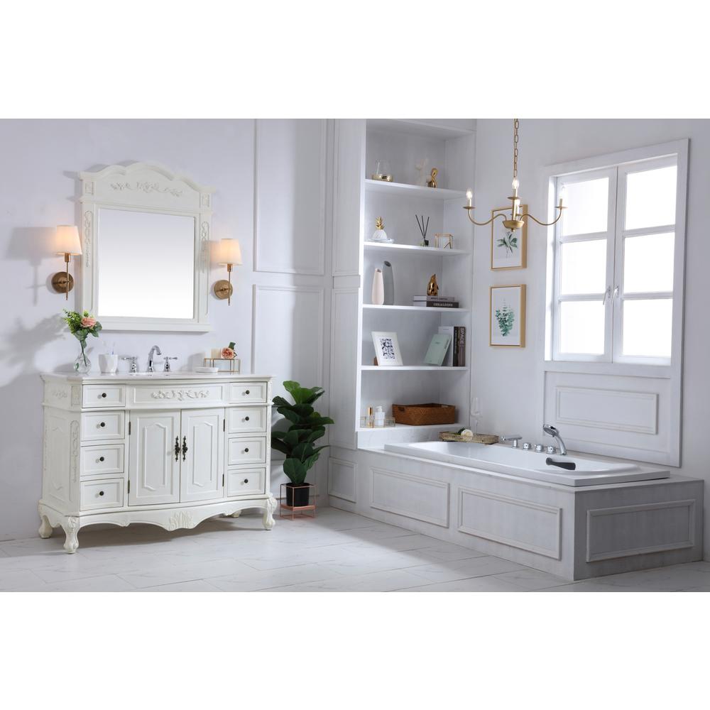 48 Inch Single Bathroom Vanity In Antique White. Picture 10