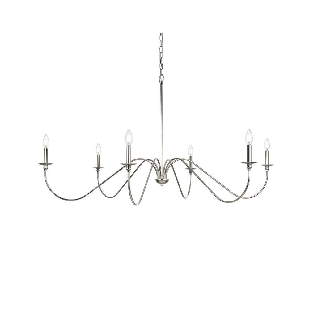 Rohan 54 Inch Chandelier In Polished Nickel. Picture 2