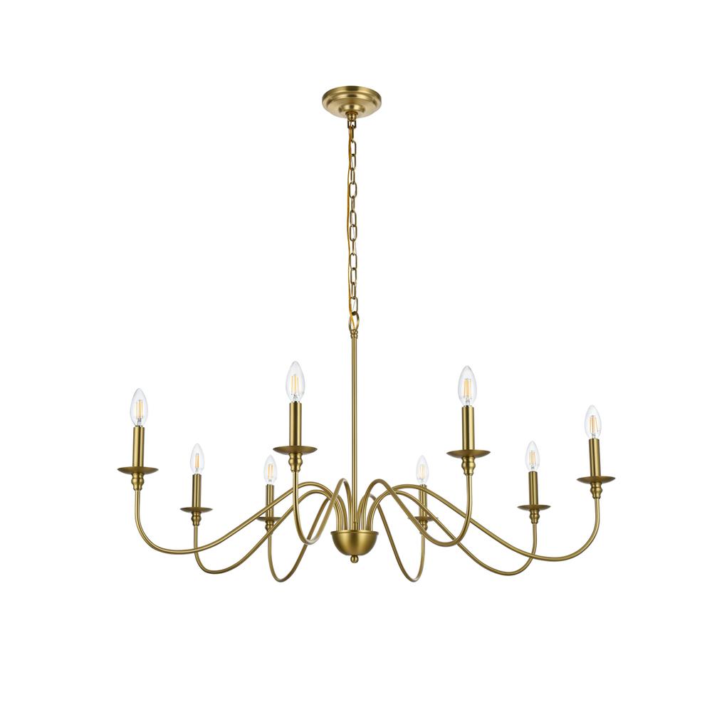 Rohan 42 Inch Chandelier In Satin Gold. Picture 6