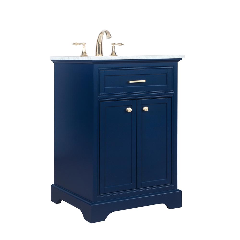 24 Inch Single Bathroom Vanity In Blue. Picture 7