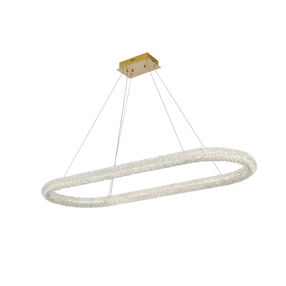 Bowen 51 Inch Adjustable Led Chandelier In Satin Gold. Picture 2