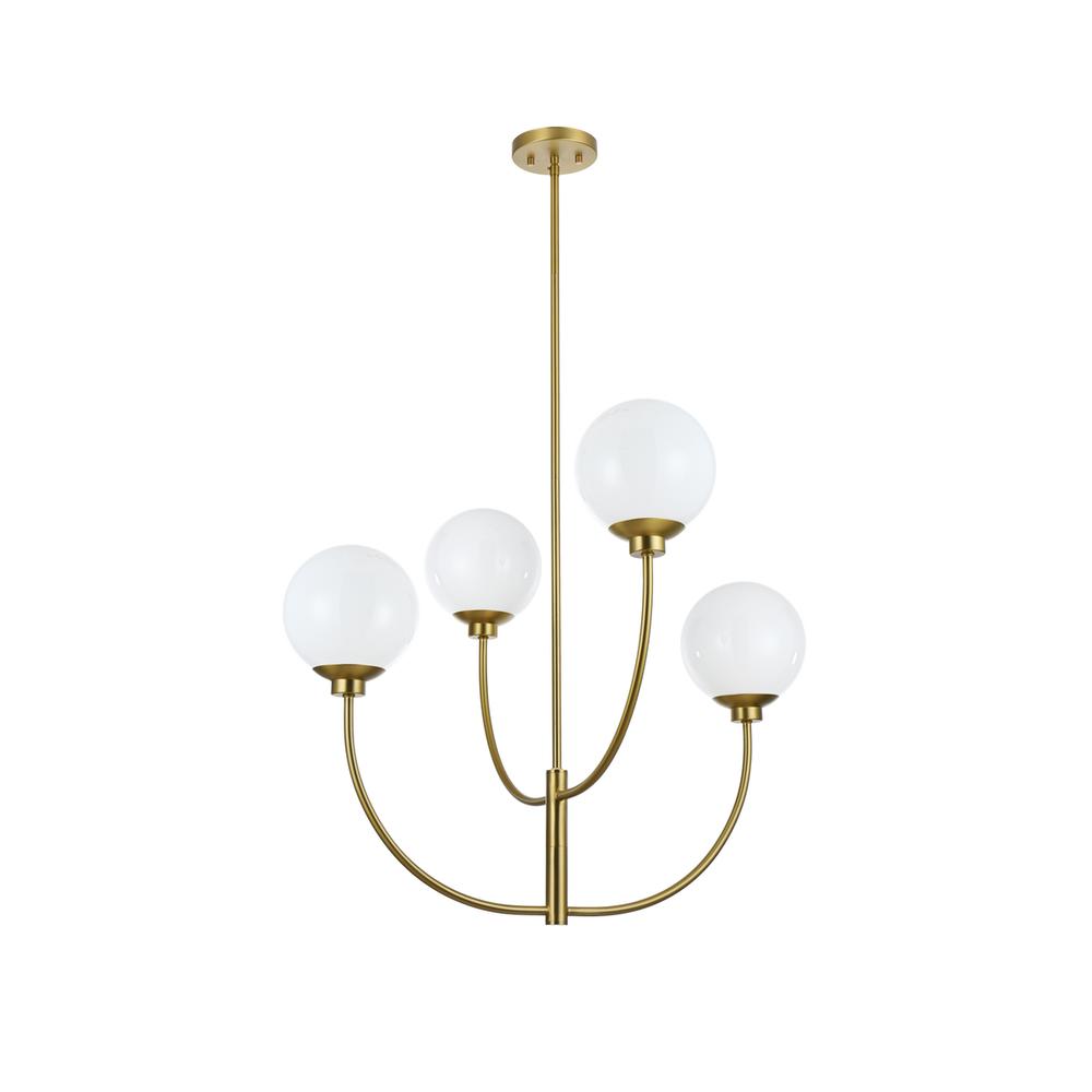 Nyomi 30 Inch Chandelier In Satin Gold. Picture 6