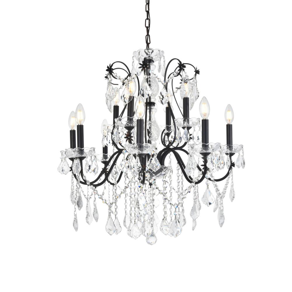 St. Francis 12 Light Dark Bronze Chandelier Clear Royal Cut Crystal. Picture 6