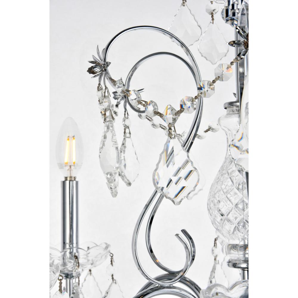 St. Francis 6 Light Chrome Chandelier Clear Royal Cut Crystal. Picture 2