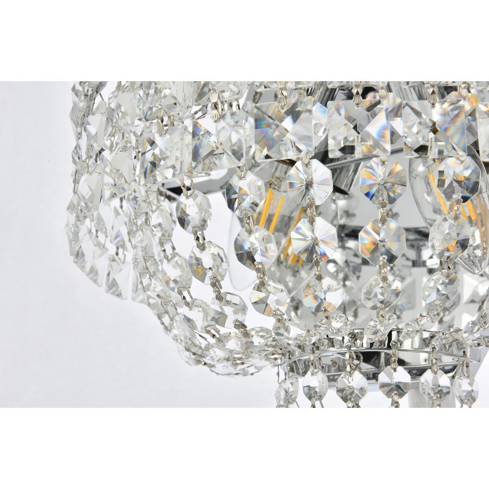 Tranquil 3 Light Chrome Wall Sconce Clear Royal Cut Crystal. Picture 5