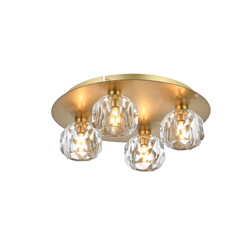 Graham 4 Light Ceiling Lamp In Gold. Picture 1