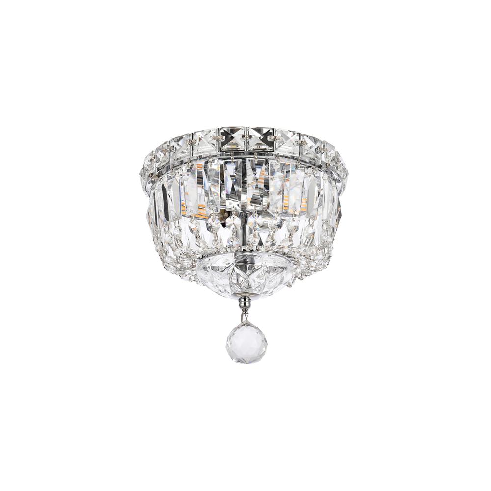 Tranquil 2 Light Chrome Flush Mount Clear Royal Cut Crystal. Picture 6