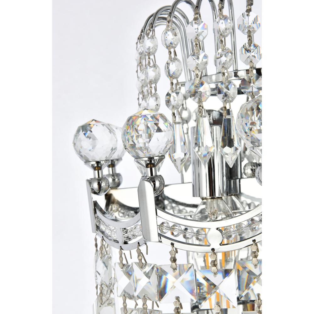 Corona 2 Light Chrome Wall Sconce Clear Royal Cut Crystal. Picture 5