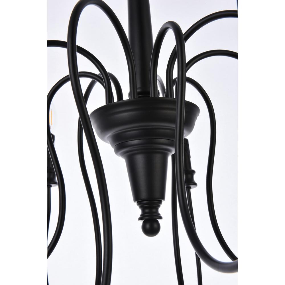 Flynx 9 Lights Pendant In Black. Picture 3