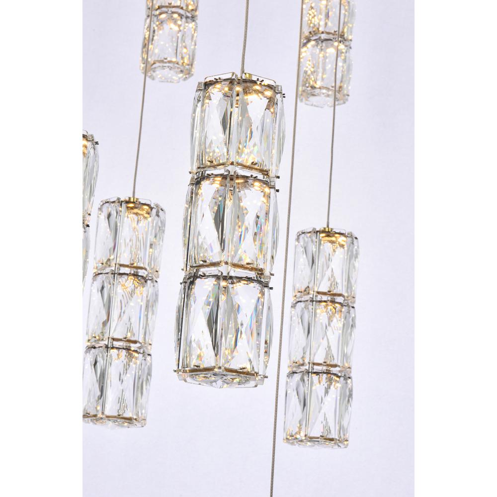 Polaris 38 Inch Led Chandelier In Gold. Picture 3