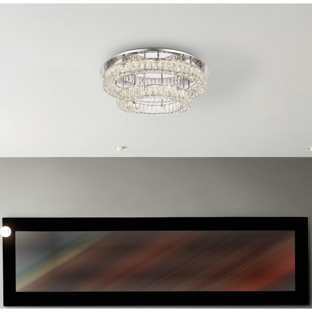 Monroe 30 Inch Led Double Flush Mount In Chrome. Picture 8