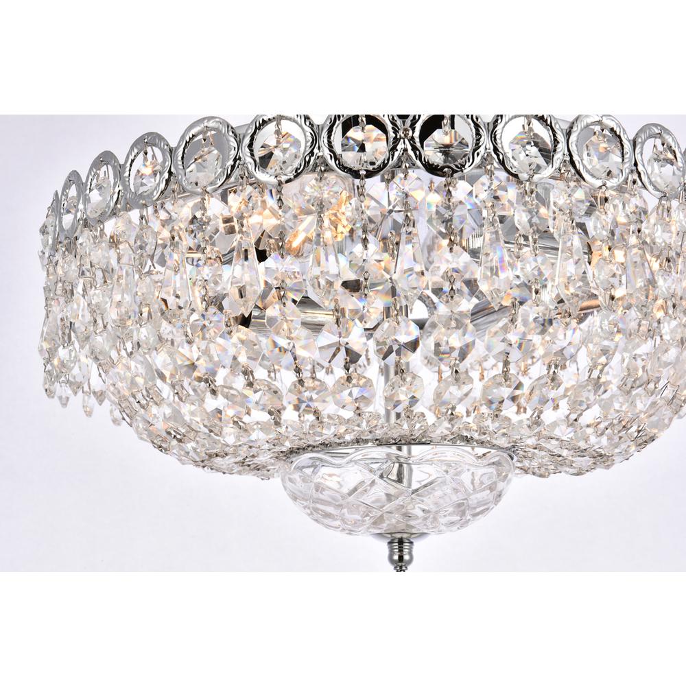 Century 4 Light Chrome Flush Mount Clear Royal Cut Crystal. Picture 5