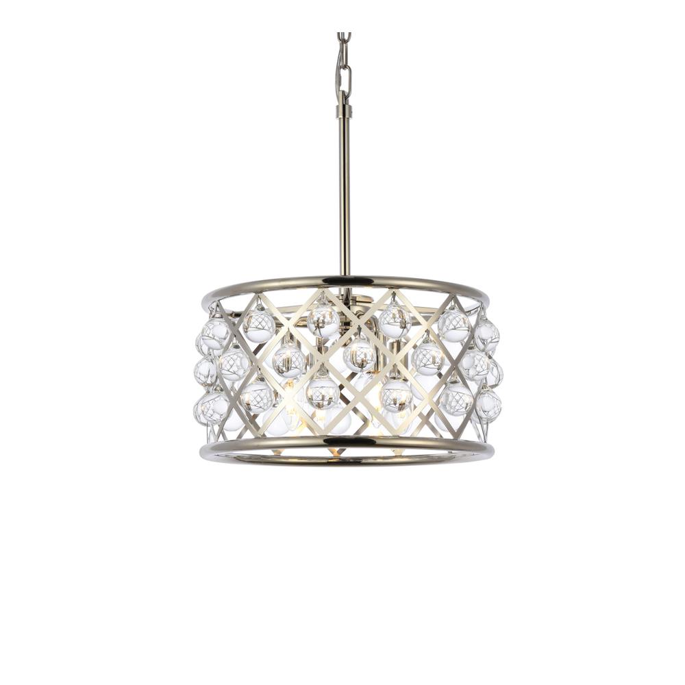 Madison 4 Light Polished Nickel Pendant Clear Royal Cut Crystal. Picture 2