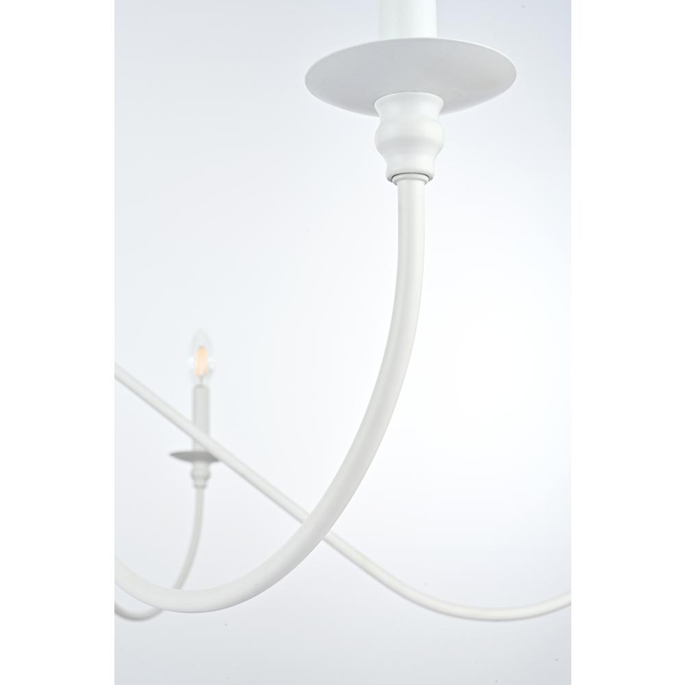 Rohan 54 Inch Chandelier In White. Picture 5