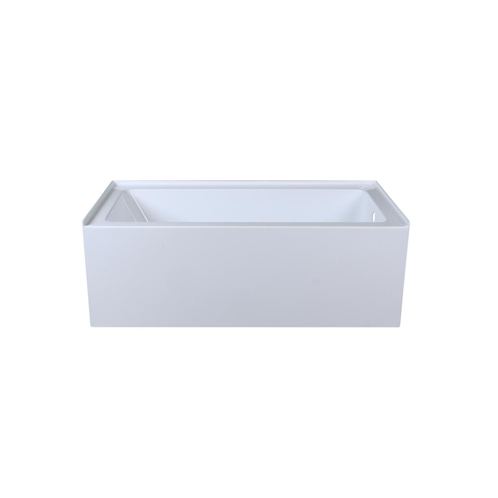 Alcove Soaking Bathtub 30X60 Inch Right Drain In Glossy White. Picture 1