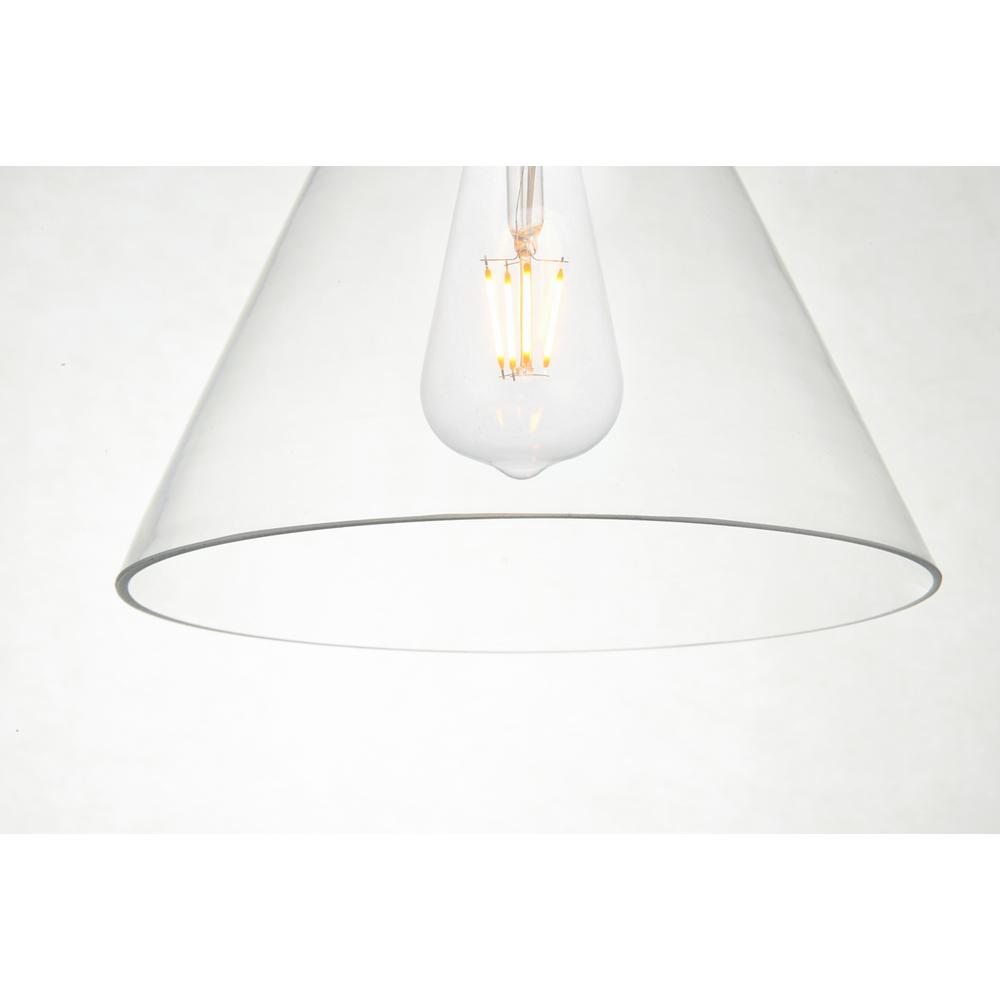 Destry 1 Light Chrome Pendant With Clear Glass. Picture 3