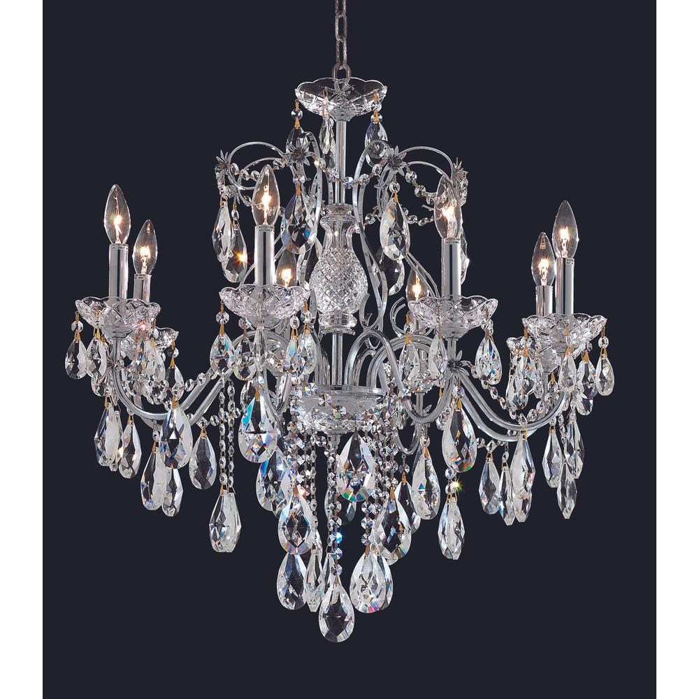 St. Francis 8 Light Chrome Chandelier Clear Royal Cut Crystal. Picture 1