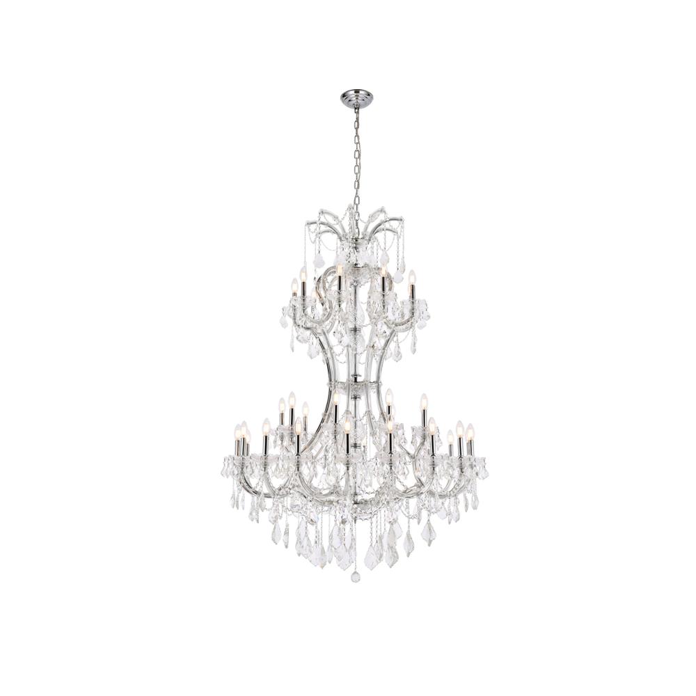Maria Theresa 36 Light Chrome Chandelier Clear Royal Cut Crystal. Picture 1