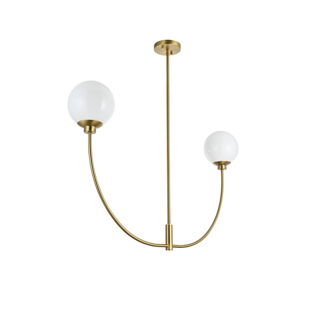 Nyomi 42 Inch Chandelier In Satin Gold. Picture 6