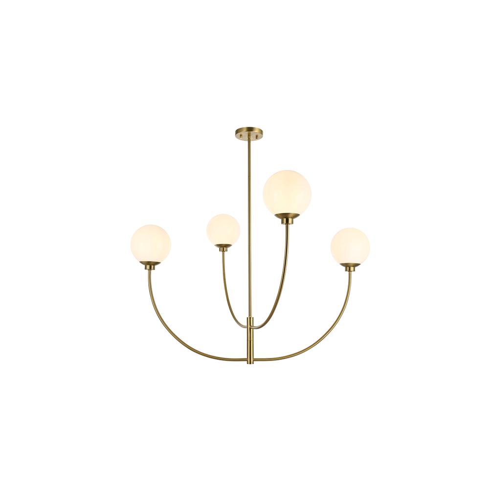 Nyomi 42 Inch Chandelier In Satin Gold. Picture 1