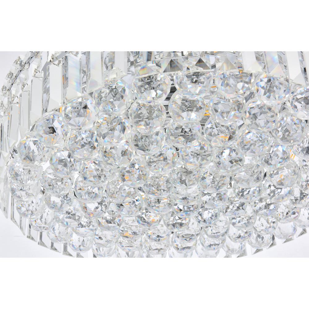 Maxime 6 Light Chrome Flush Mount Clear Royal Cut Crystal. Picture 3