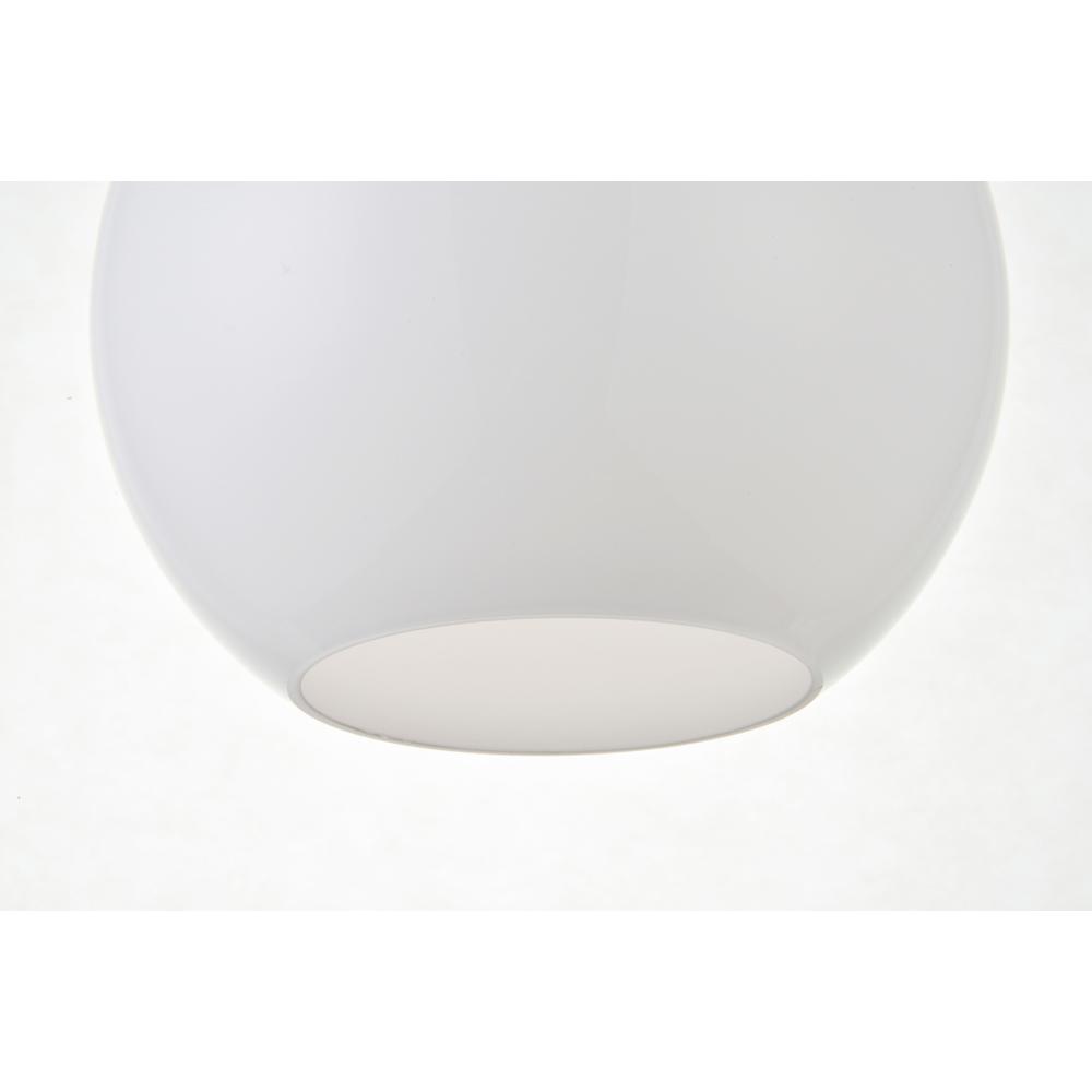 Baxter 1 Light Brass Pendant With Frosted White Glass. Picture 3