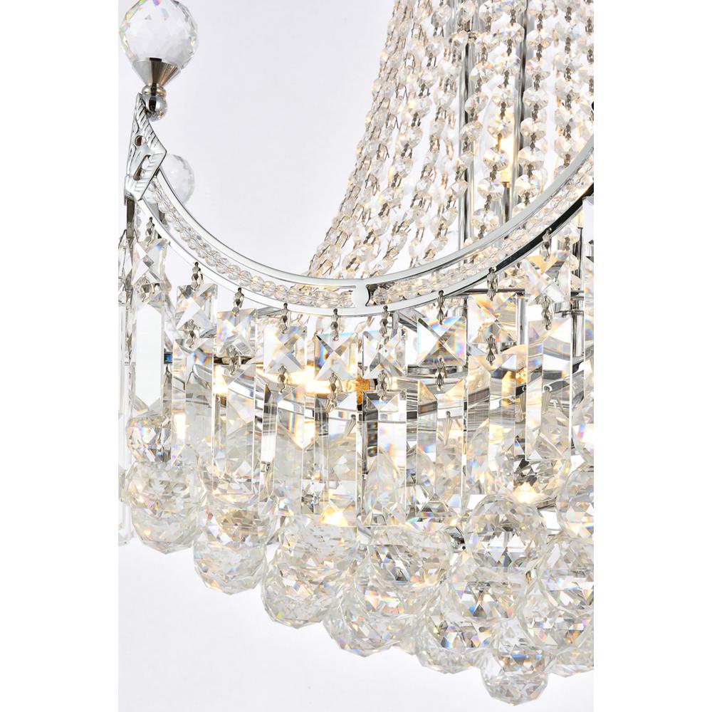 Corona 9 Light Chrome Chandelier Clear Royal Cut Crystal. Picture 4