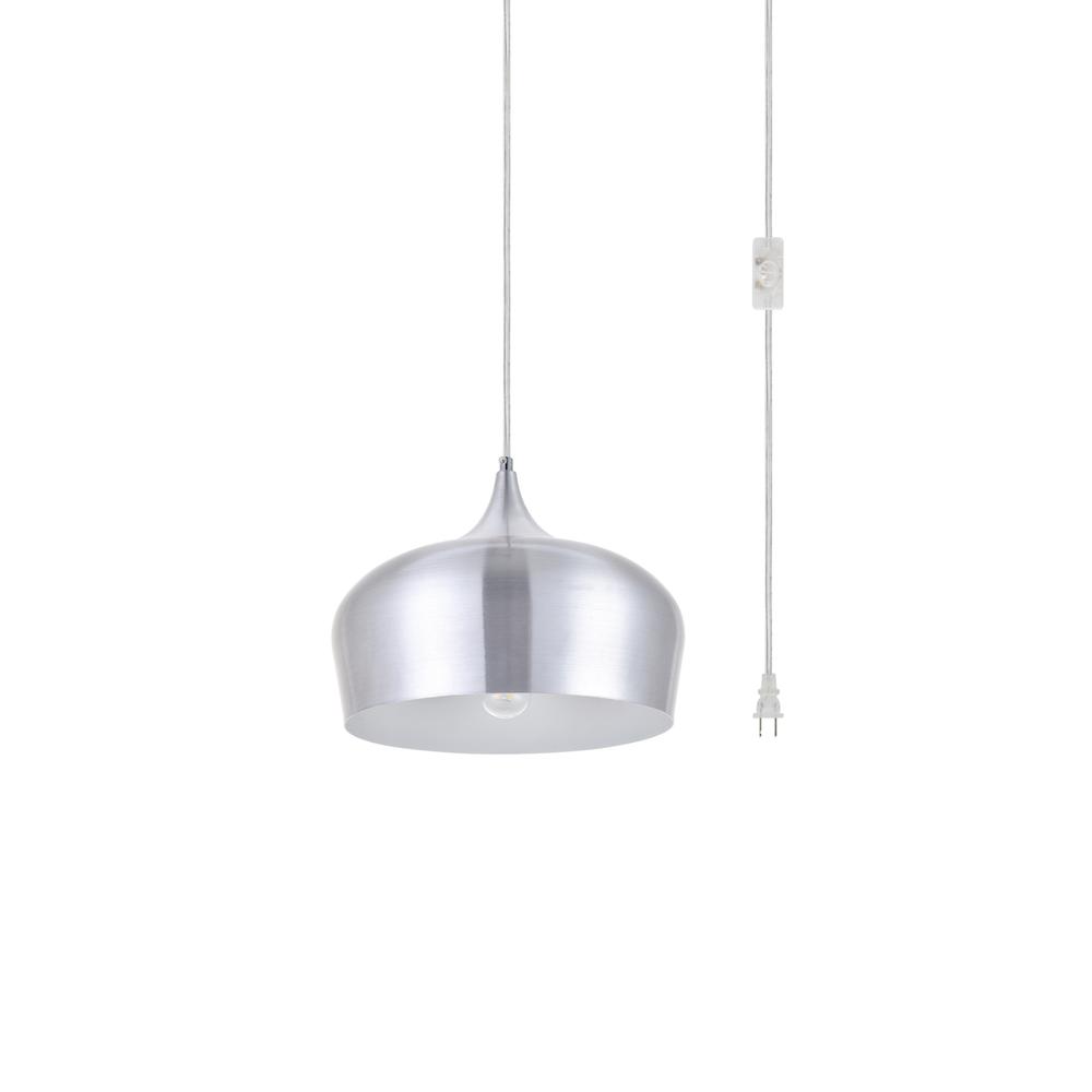 Nora 1 Light Burnished Nickel Plug-In Pendant. Picture 2