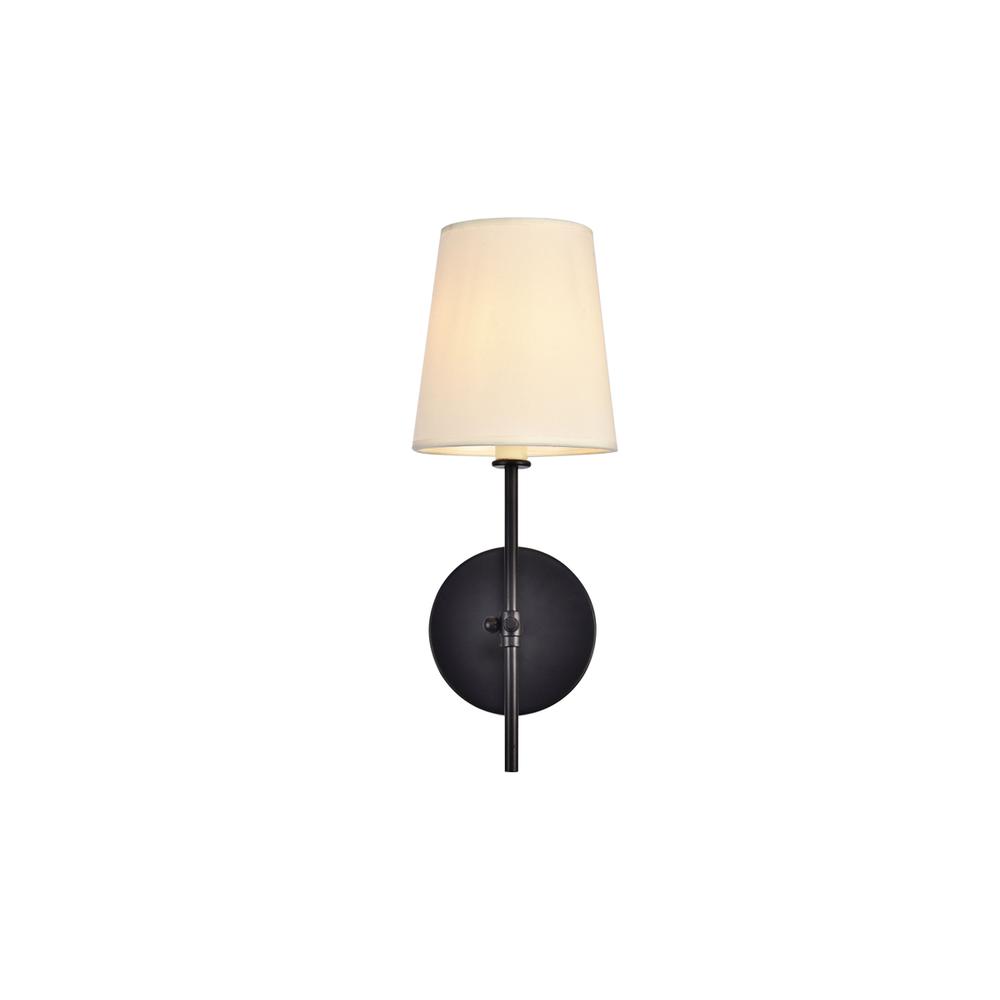 Mel Collection Wall Sconce D5.5 H15 Lt:1 Black Finish. Picture 1