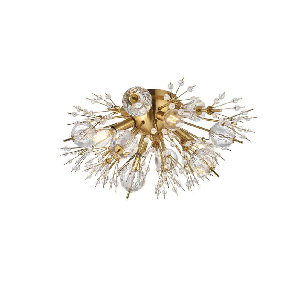Vera 19 Inch Crystal Starburst Wall Sconce In Gold. Picture 4