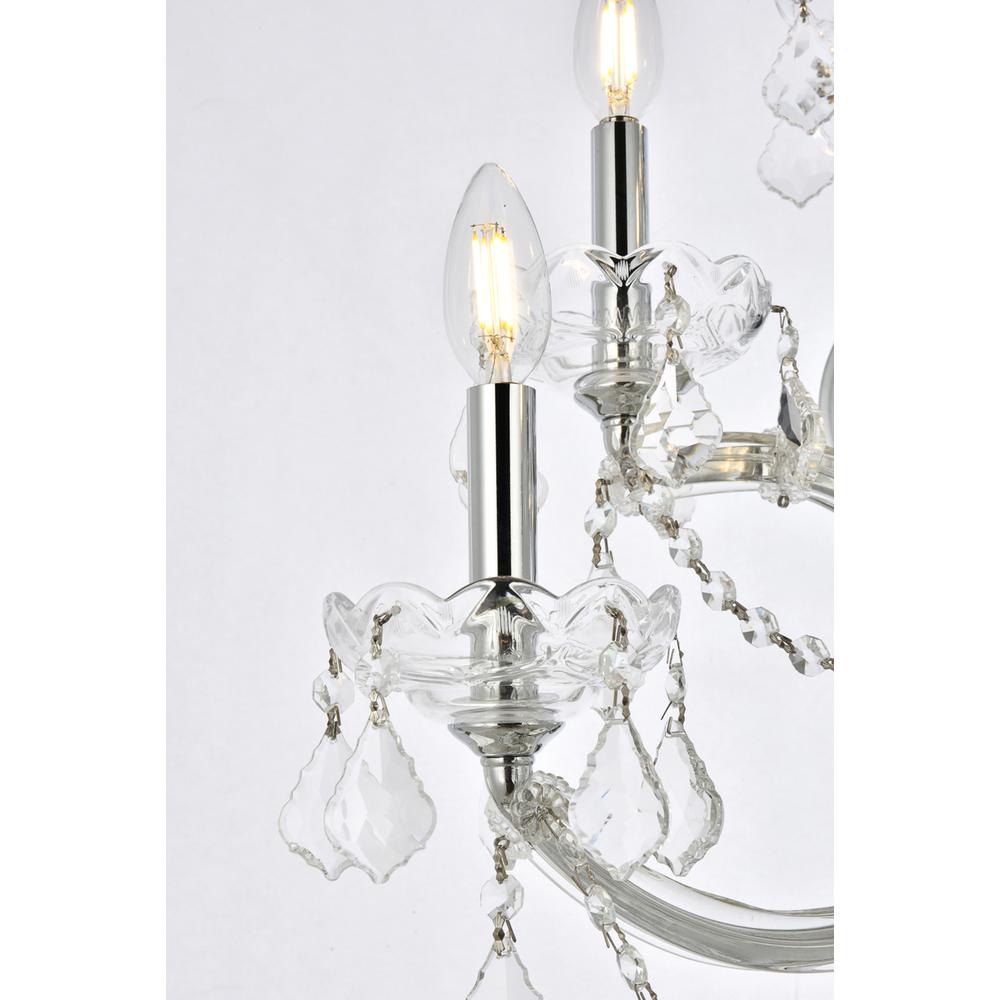 Maria Theresa 5 Light Chrome Wall Sconce Clear Royal Cut Crystal. Picture 3