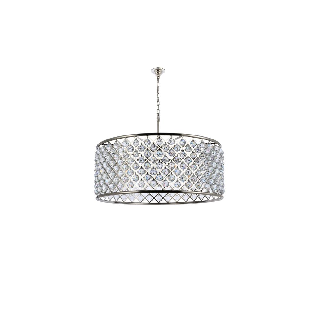 Madison 10 Light Polished Nickel Chandelier Clear Royal Cut Crystal. Picture 6