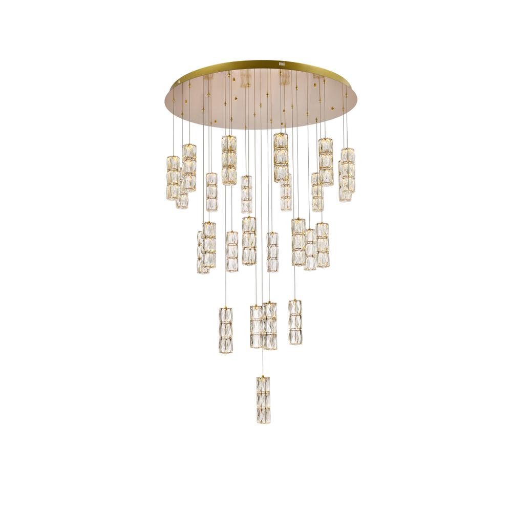 Polaris 42 Inch Led Chandelier In Gold. Picture 2