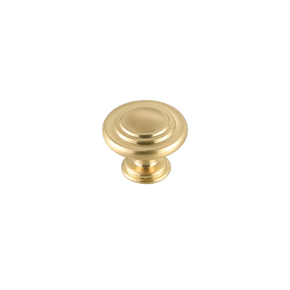 Minu 1.3" Diameter Brushed Gold Mushroom Knob Multipack (Set Of 10). Picture 3