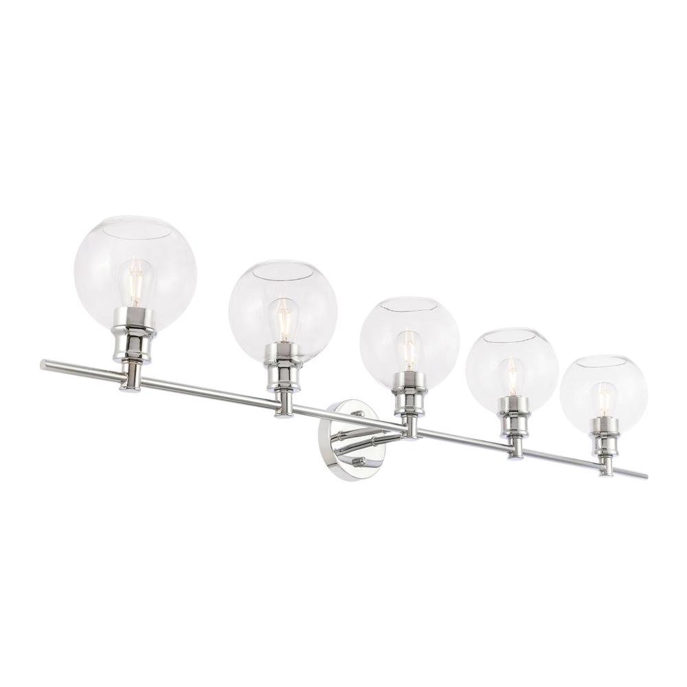 Collier 5 Light Chrome And Clear Glass Wall Sconce. Picture 7