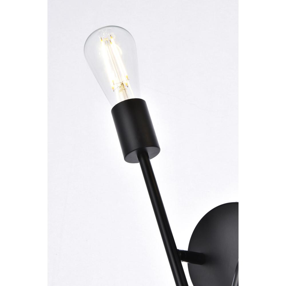 Armin 2 Lights Wall Sconce In Black. Picture 4