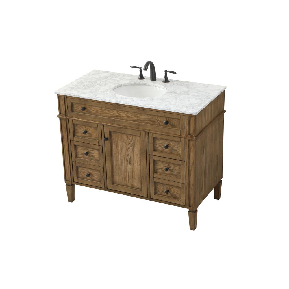 42 Inch Single Bathroom Vanity In Driftwood. Picture 8