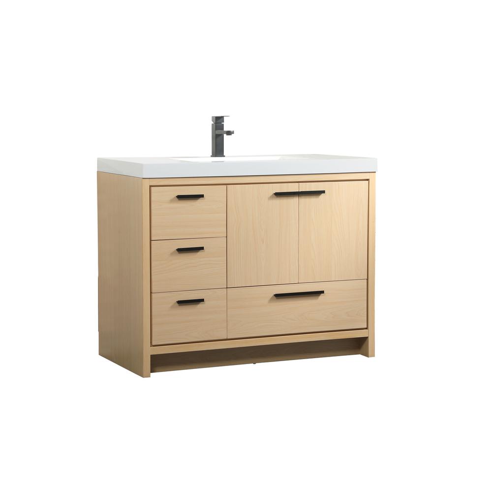 42 Inch Single Bathroom Vanity In Maple. Picture 7