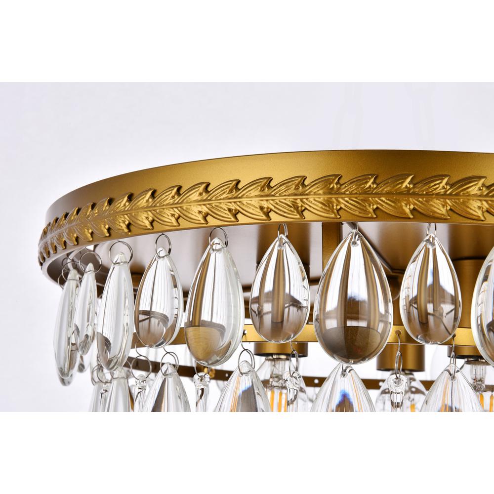 Nordic 3 Lights Brass Flush Mount. Picture 4