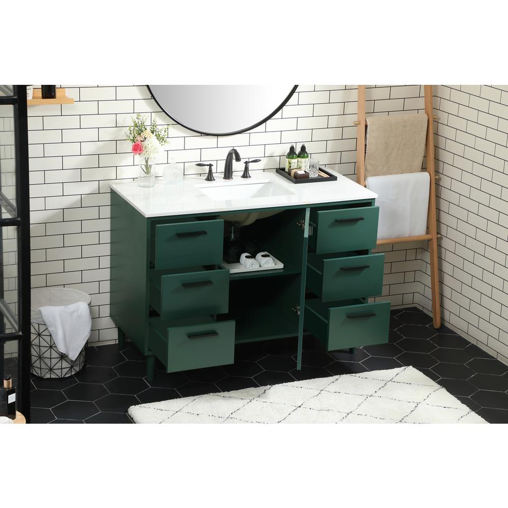 48 Inch Bathroom Vanity In Green. Picture 3