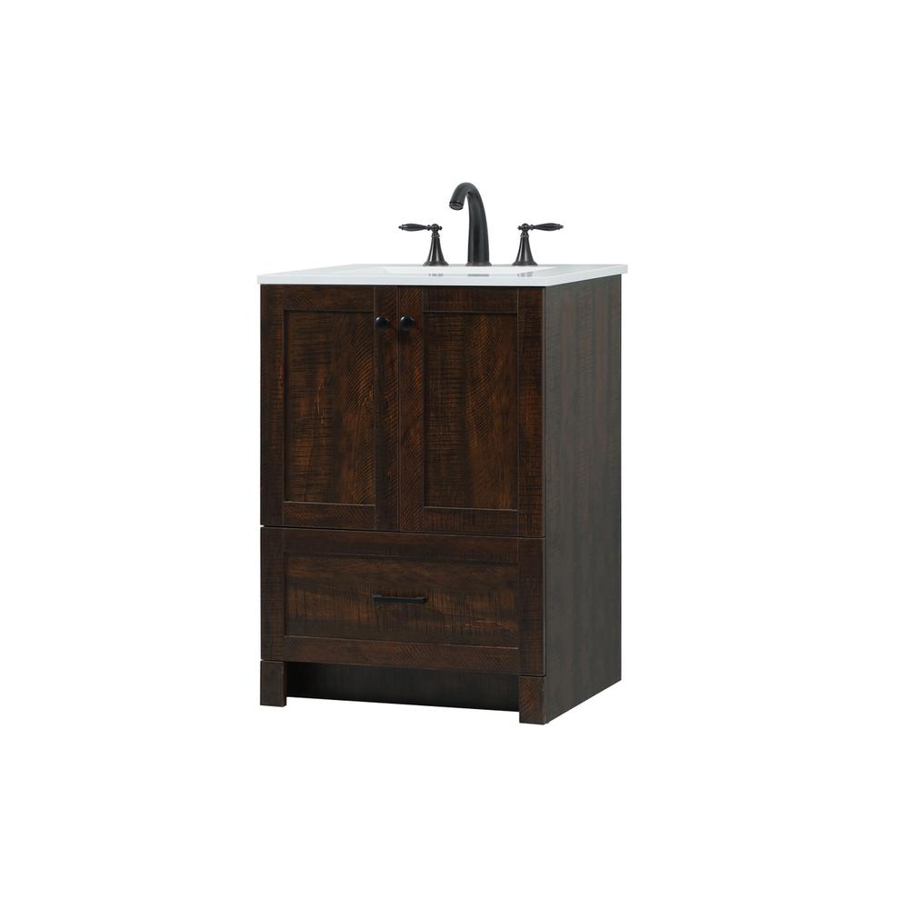 24 Inch Single Bathroom Vanity In Expresso. Picture 7