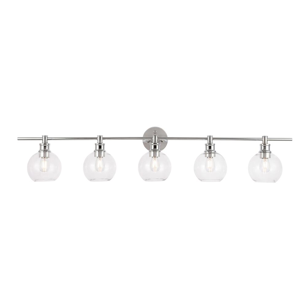 Collier 5 Light Chrome And Clear Glass Wall Sconce. Picture 9