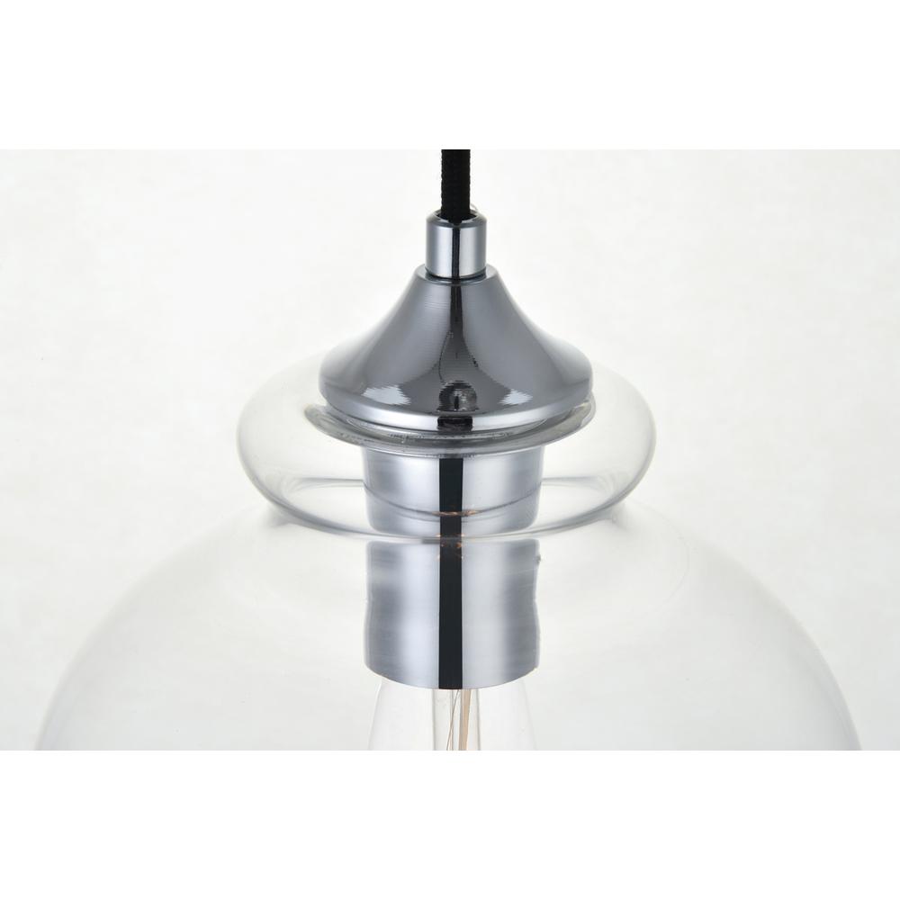 Destry 1 Light Chrome Pendant With Clear Glass. Picture 3